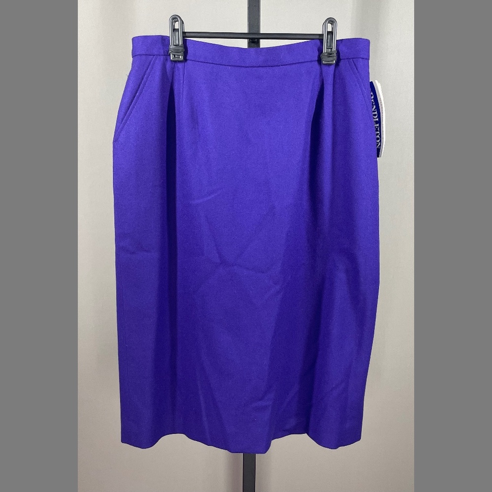 NEW Pendleton Skirt Womens 14 deep purple wool straight pencil vintage classic